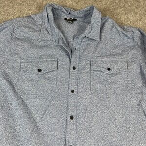 True Blue Mens 3XLT Blue Heathered Cotton Long Sleeve Button Down Shirt 13401855